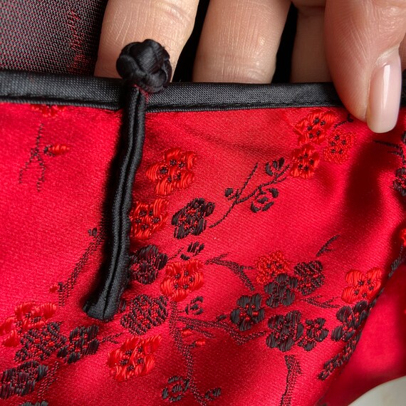 Chinese style blouse, red kimono, robe cover, Chi… - image 8