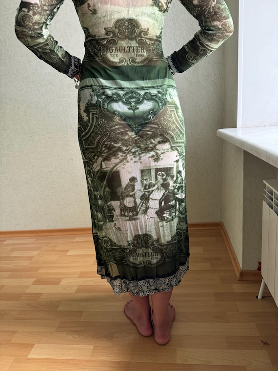 knee length dresses for ladies Ottolinger Mesh Maxi Dress