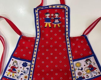 ヴィンテージ コレクター向け 子供用エプロン プリント シグネチャー