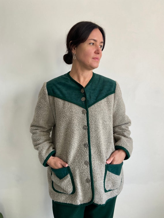 Wool Women Jacket , Vintage Austrian Jacket, Wool Jacket, Trachten  