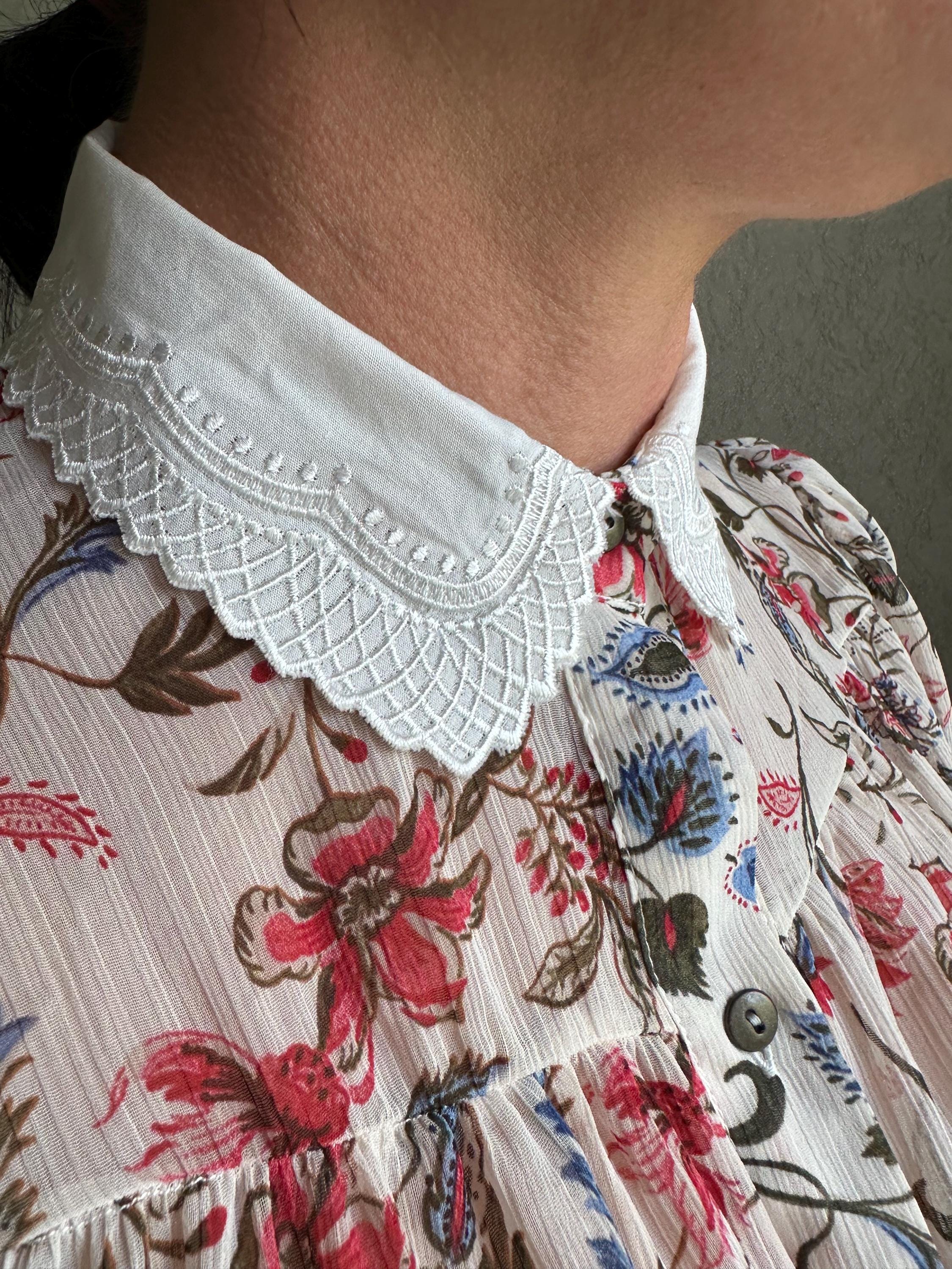 Vintage Blouse, Vintage Style Blouse, Floral Print Blouse