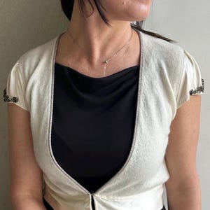 Vintage  bolero,  cropped top, Karen Millen Bolero, Women Bolero,  Short Sleeves Bolero, Women cardigan