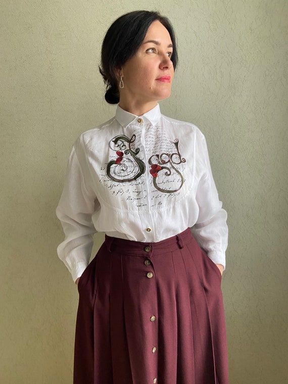 Vintage blouse, Austrian blouse, Trachten blouse,… - image 5