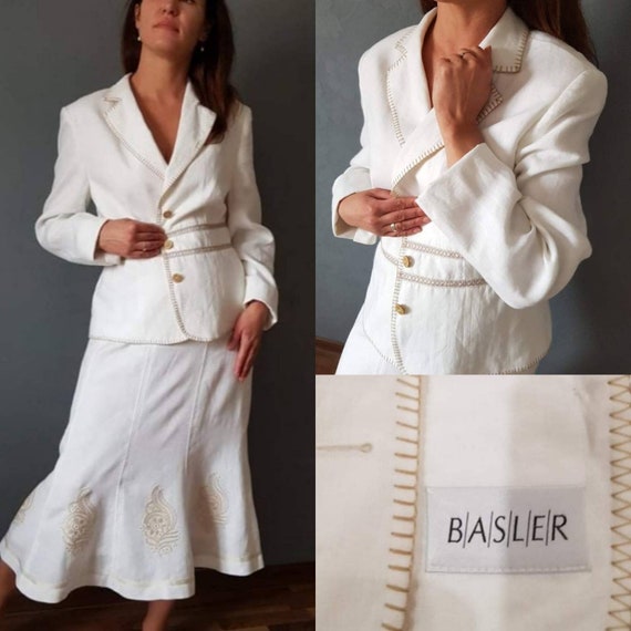 Women suit, Vintage suit, vintage linen suit, wome