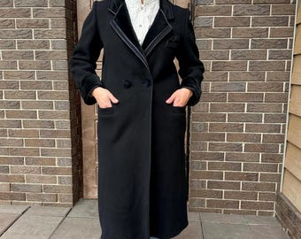 ジャケット・アウター 80s maxi wool long coat vintage mode Vintage 1980s Dixi Maxi Wool Coat - Dark Navy Blue, Size M - Etsy
