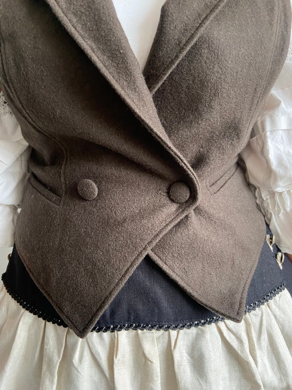 Vintage Dirndl Vest, Traditional Austrian Trachte… - image 5