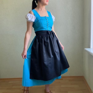 Vintage Dirndl apron, Austrian apron, half apron, Bavarian apron, farmhouse apron zdjęcie 7