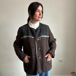 Wool women jacket , vintage Austrian jacket, wool jacket, Trachten jacket, Tyrolean jacket, Octoberfest jacket