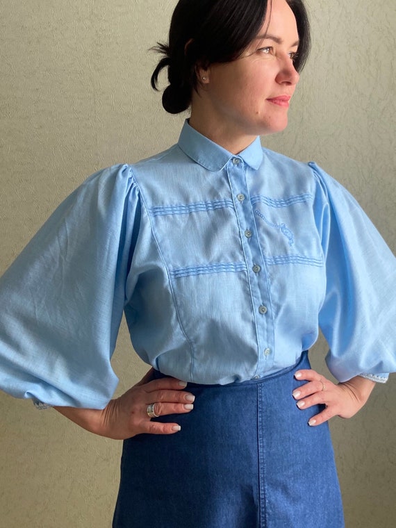 Vintage blouse,  Austrian blouse,  cotton shirt, … - image 1