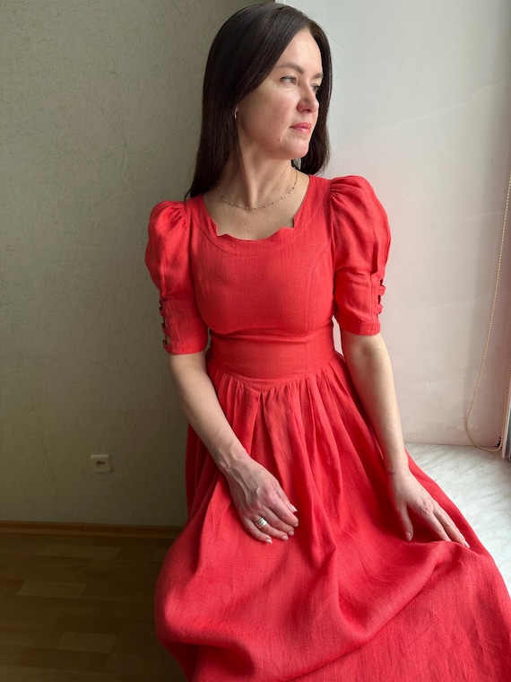 folklore red dress Red Folklore Taylor Swift Dress S (4-6)
