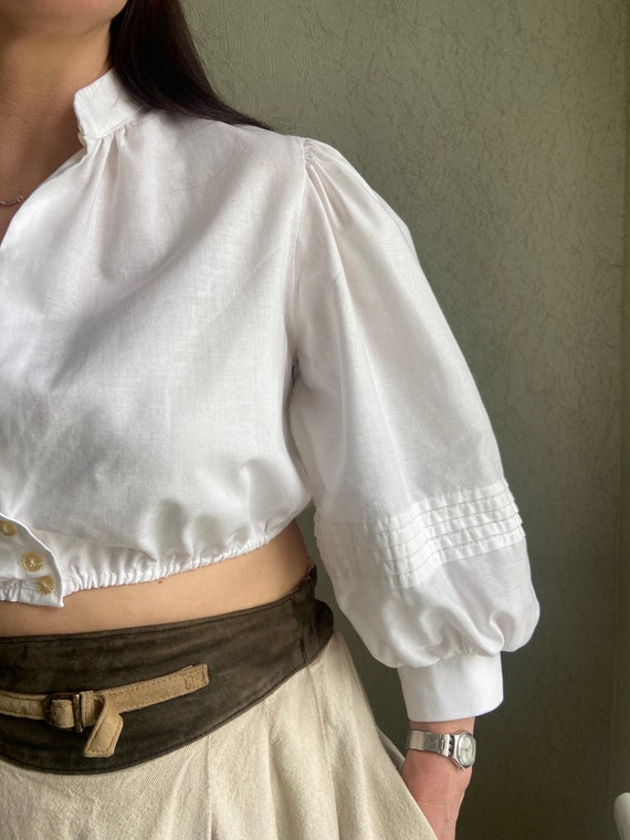 Dirndl top, Dirndl blouse, Vintage cropp  blouse,… - image 4