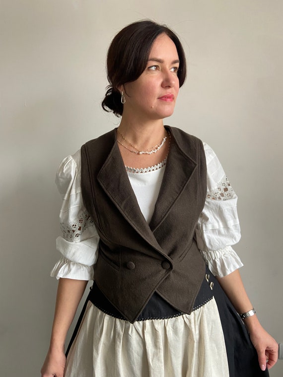Vintage Dirndl Vest, Traditional Austrian Trachte… - image 7
