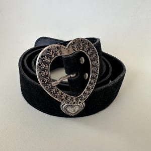 VTG Ornate Floral Enzian Tracht Austria Statement Belt Black Leather Silver Gold Steampunk Black Belts for Women for sale | eBay main image 2