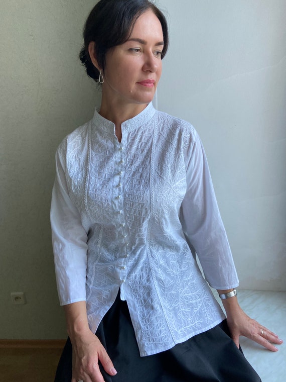 Blusa blanca vintage new arrivals