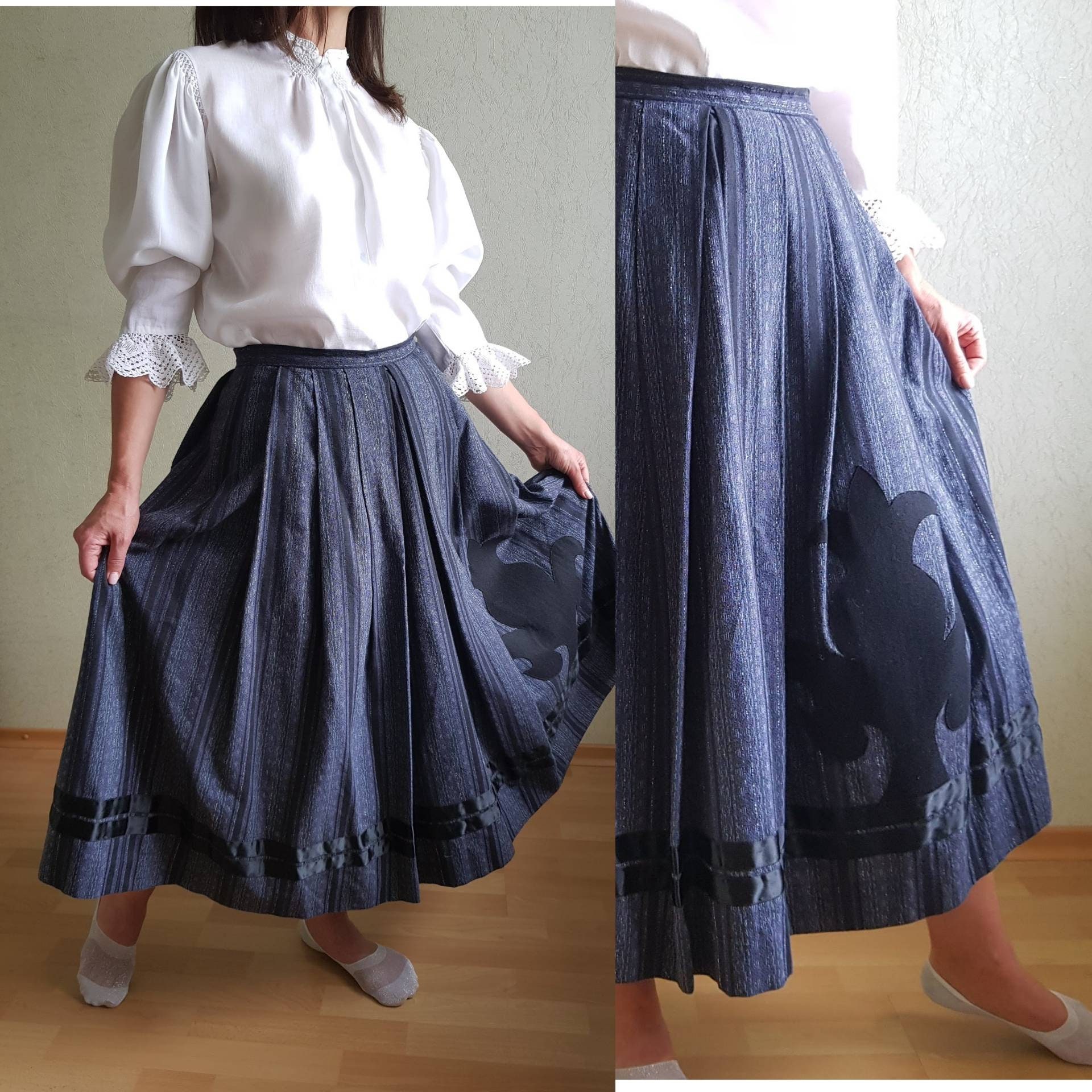 Mode Vêtements traditionnels Jupes bavaroises Admont Jupe bavaroise gris clair style classique 