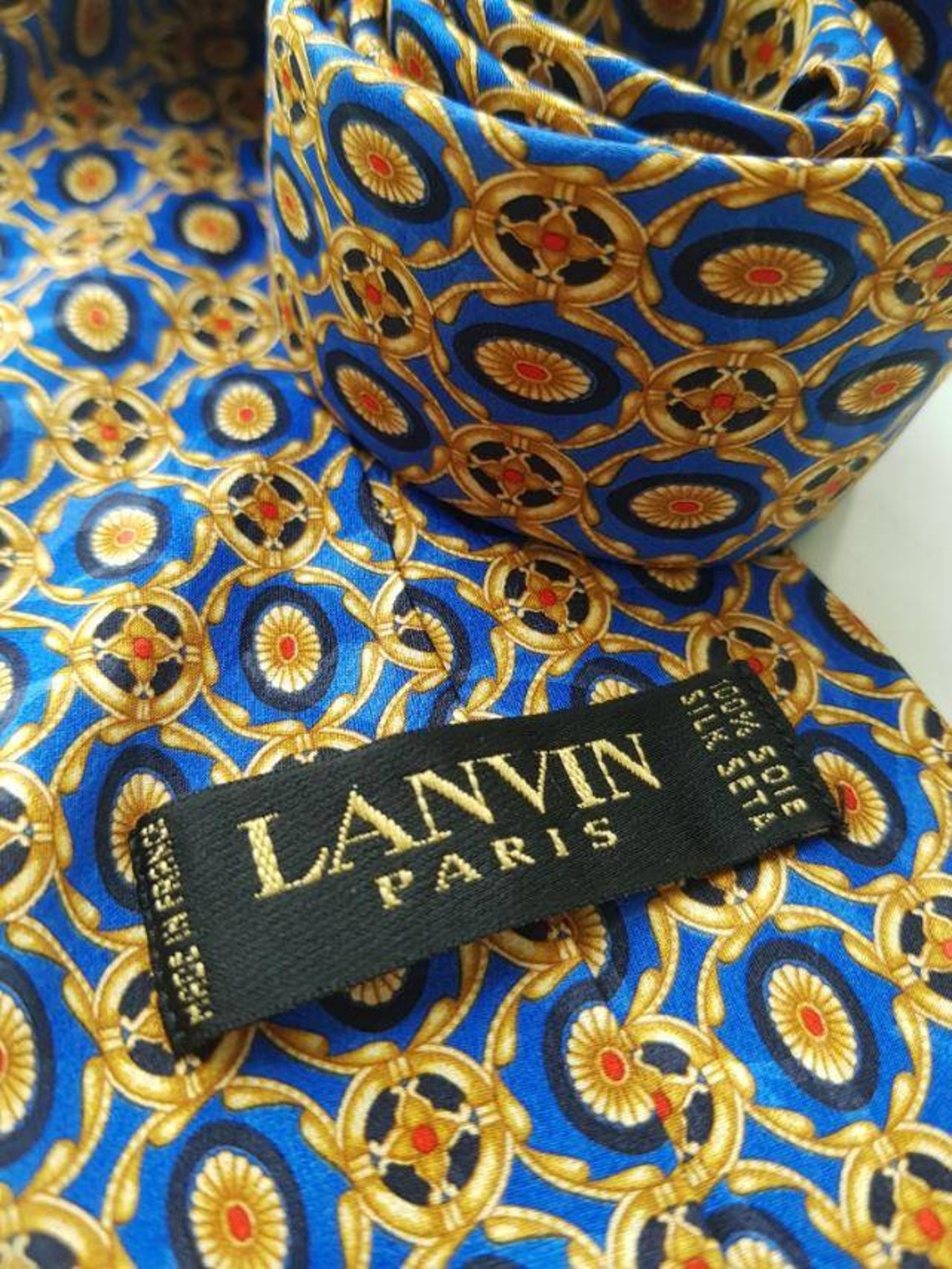 Vintage Lanvin Paris Mens Tie Pure Silk Necktie/tie - Etsy UK