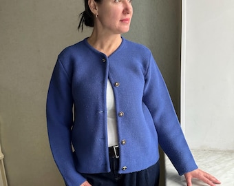 Vintage Oostenrijks vest, Trachten-volksvest, vintage wollen jas, Tratchen-jas, vintage wollen jas, Duits breigoed, gekookte jas