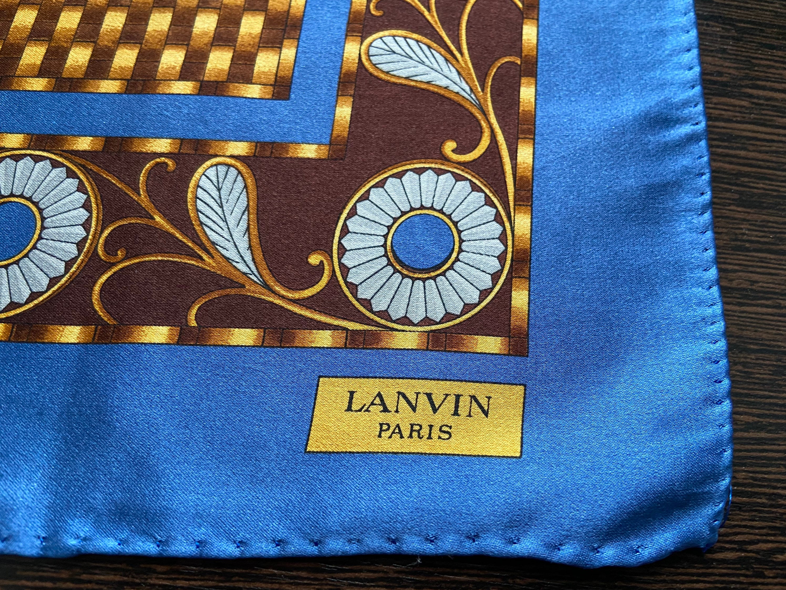 Vintage Lanvin Scarf, Handkerchief, Vintage Lanvin Bandana