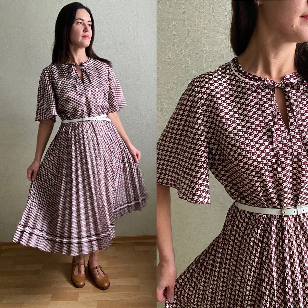 Casual Vintage Short Sleeve Dress