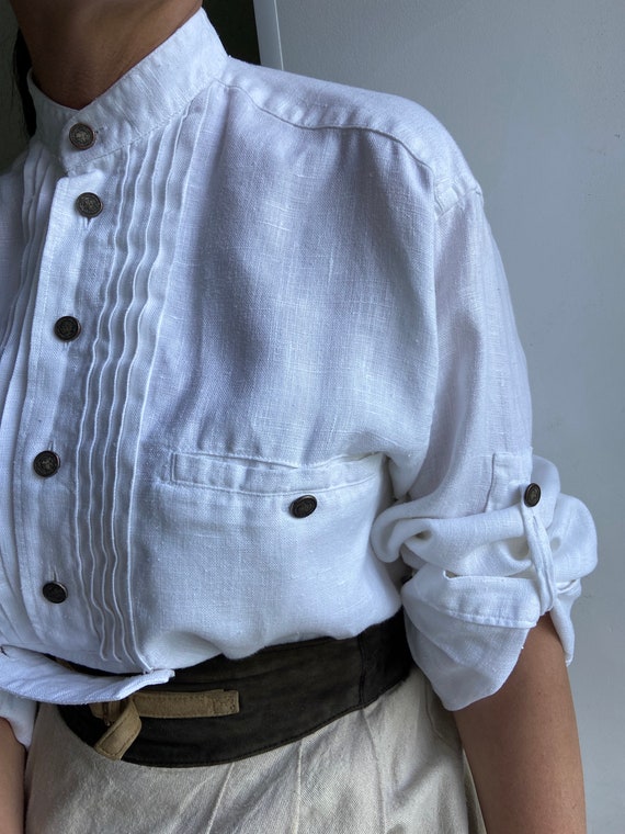 Vintage linen blouse,  Austrian  cotton blouse/sh… - image 6