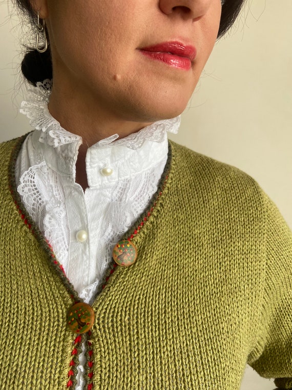 Vintage cardigan, Austrian knitted cardigan, card… - image 8