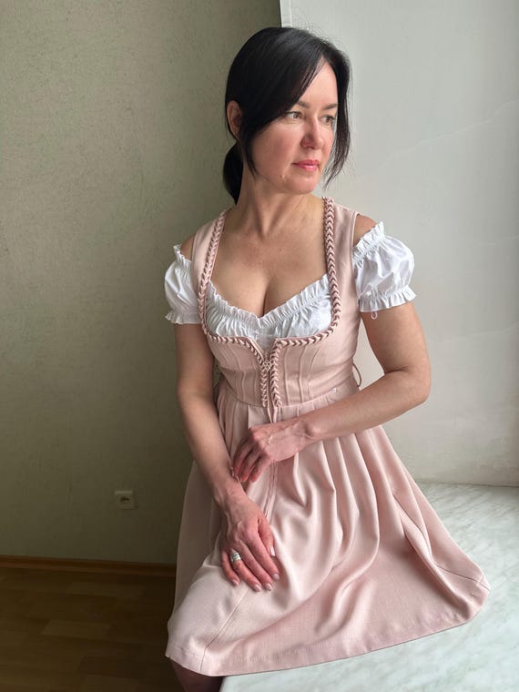pink dirndl dress Stockerpoint Dirndl Sylvie Old Pink 60 cm German Specialty Imports llc