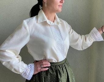 AMERI/アメリ】VINTAGE LIKE CODE LACE SHIRT/ヴィンテージ