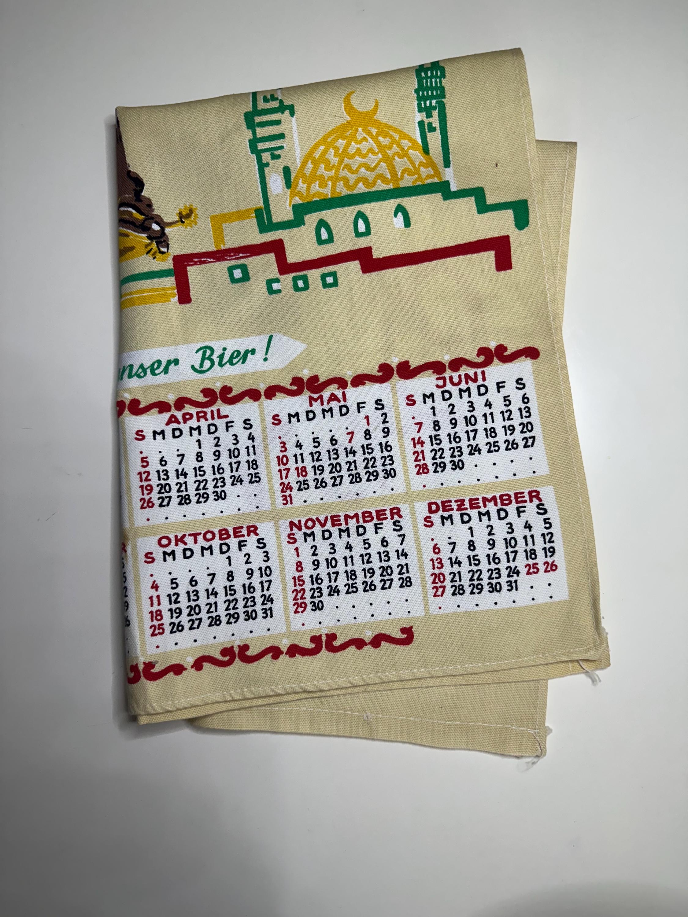Lot De 3 Torchons Vintage – Calendrier Anniversaire 1971 – 100% Coton Sermo