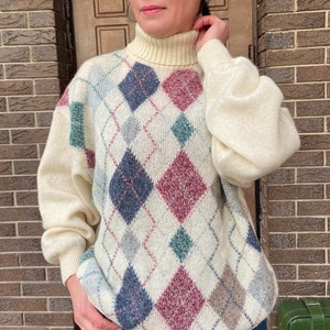 Vintage trui, vintage Northern Reflections trui, wollen trui, maat M