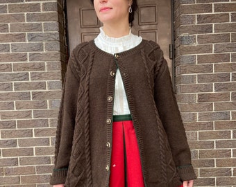 Vintage Austrian cardigan, Austrian wool coat, Vintage wool jacket, Tratchen jacket