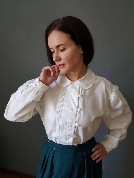 Vintage blouse, Austrian blouse, cotton shirt, c
