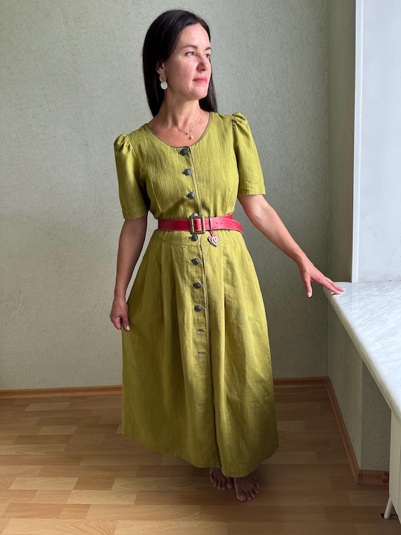 prairie midi dress Prairie Belle Plaid Midi Dress Large