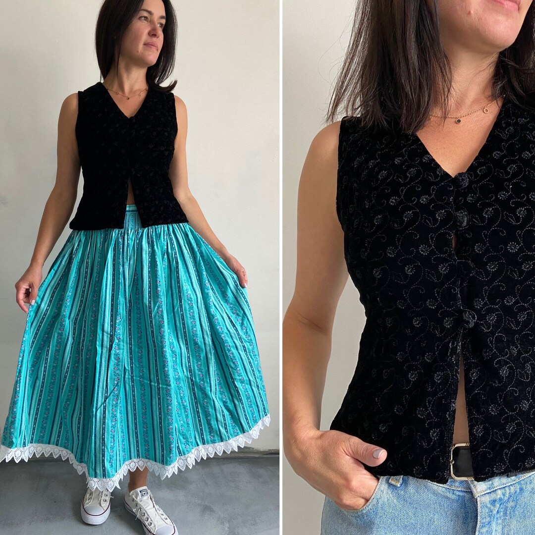 Vintage Laura Ashley Vest Corset Vest Women Vintage Vest Etsy