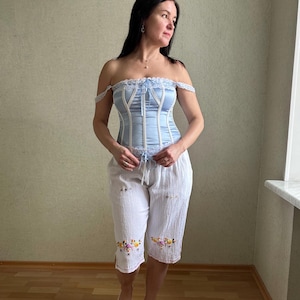 Cotton bloomers, white cotton pantaloons, Edvardian bloomers, vintage white lingerie,  Antique women’s pantaloons