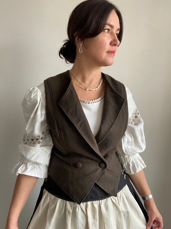 Vintage Dirndl Vest, Traditional Austrian Trachte… - image 3