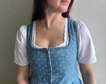 Top Dirndl, camicetta corta, camicetta corta austriaca, camicetta con maniche a sbuffo, camicetta bavarese, camicetta dell'Oktoberfest,