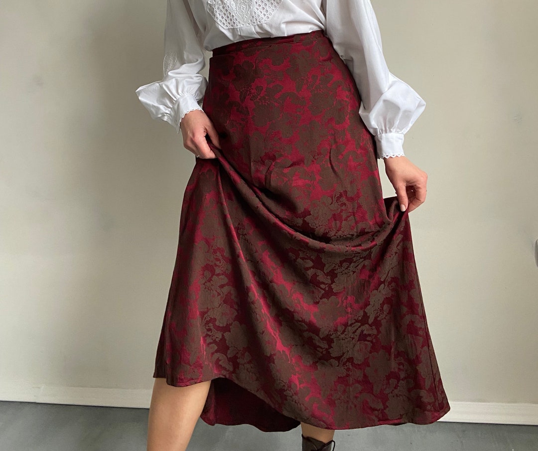 Laura Ashley Vintage Skirt, Vintage Skirt, Skirt With Flower Pattern Etsy