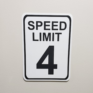 Speed Limit Sign, Birthday Age Sign