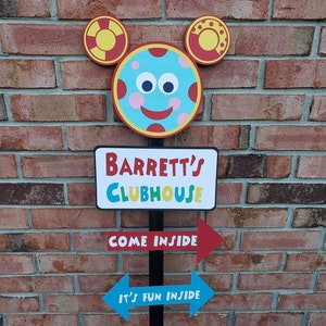 Personalized Mickey Mouse Clubhouse Party Sign