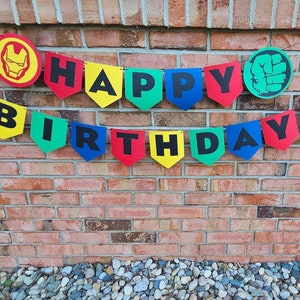 Avengers Birthday Banner: Superhero Party Decoration