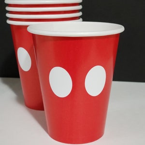 Mickey Mouse Party Cup Stickers: DIY Party Decor (50 ct)