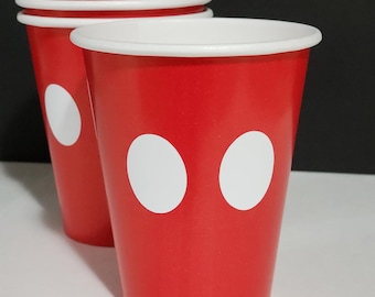 Mickey Mouse Party Cup Stickers: DIY Party Decor (50 ct)