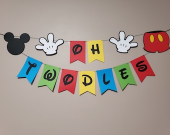 Mickey Mouse Clubhouse Oh Twodles Banner: Second Birthday Party Decor