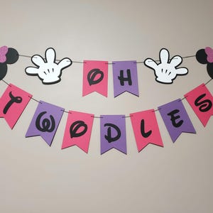 Mickey Mouse Clubhouse Oh Twodles Banner: Second Birthday Party
