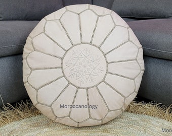 Luxury rond pouf handmade footstool rond pouf Moroccan amazing rond ottoman pouf, Moroccan vintage, floor pouf unstuffed poufs-gift for her