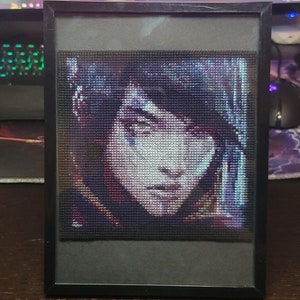 Aphelios League of Legends Cross Stitch - Handmade Framed Decor