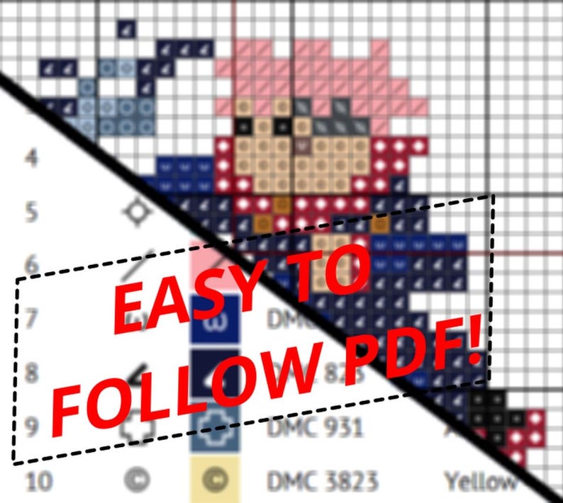 Yuji Pattern Yuji Itadori Cross Stitch Pattern: Jujuitsu Kaisen Pixel Art - Etsy