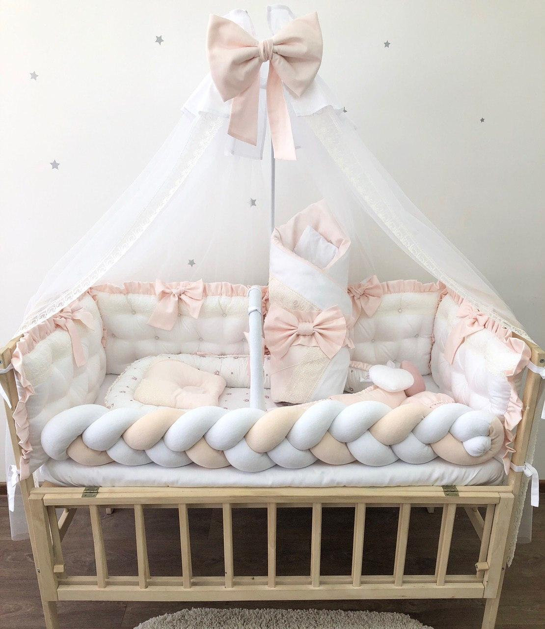 Beige Royal Luxury Baby Bedding Set for Newborn. Baby Nursery Etsy