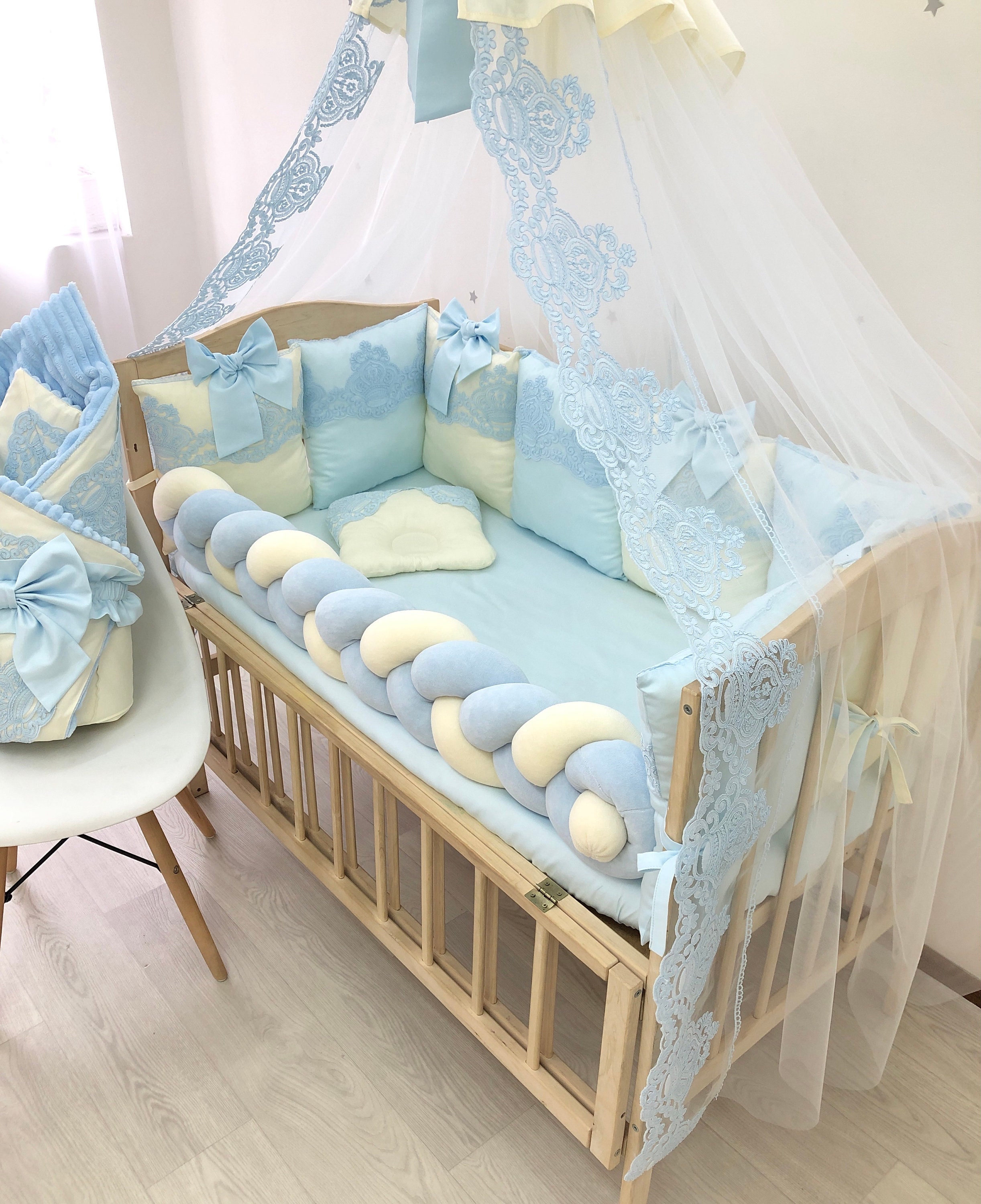 Royal Luxury Blue Nursery Bedding. Baby Boy Crib Bedding Set Etsy