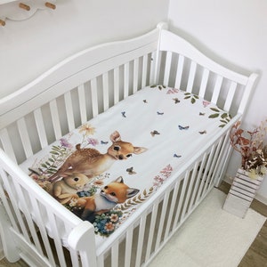Bed sheet with Animal pattern. crib sheet cotton . Sheet with elastic. Sheet animals